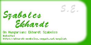 szabolcs ekhardt business card